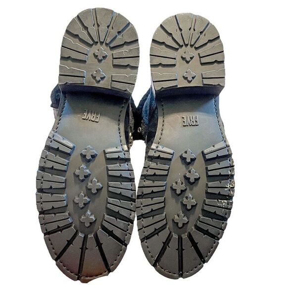 Frye Samantha Camo Hiker Combat Boots Shearling - Picture 7 of 9